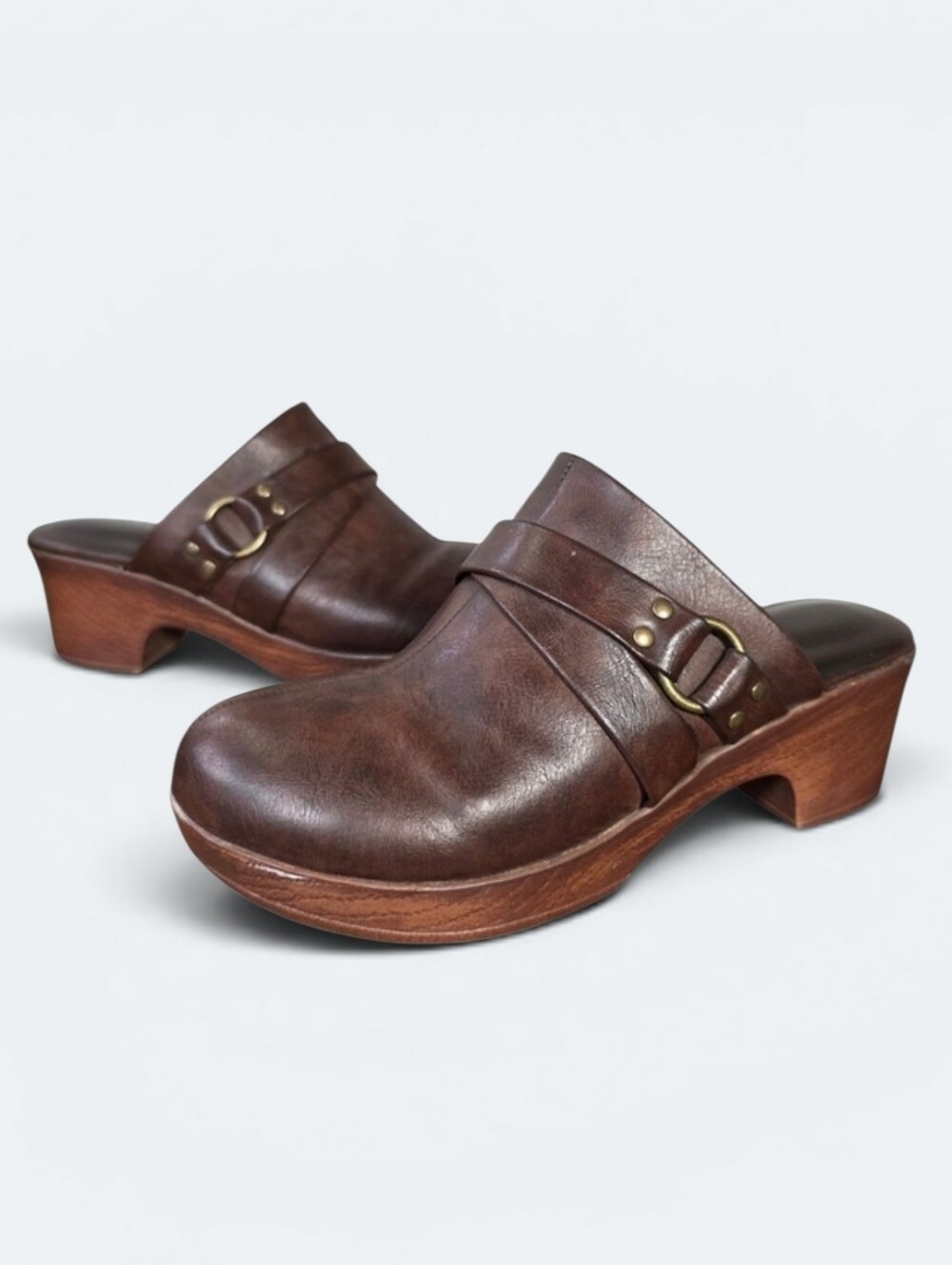 b.o.c. Born Concept Brown Comfort Clog Heels – Platform Mules Size 8